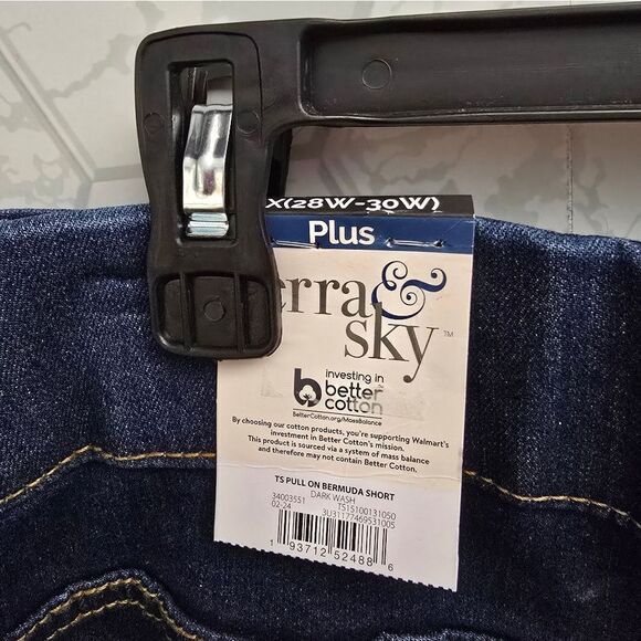 Nwt Terra & Sky Women's Plus Size Pull On Bermuda Shorts, 9" Inseam, 4X 28-30W - Picture 7 of 9